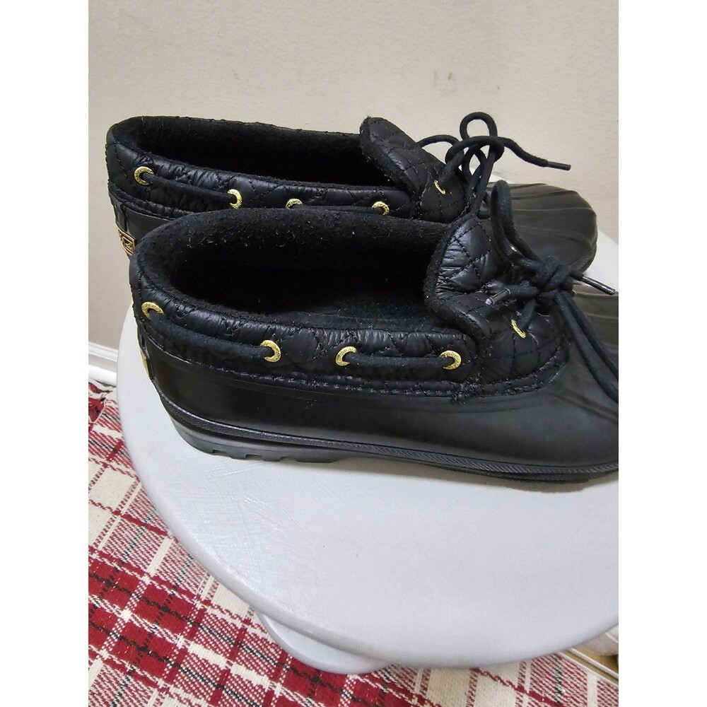 Sperry Top Sider Black Duck Boots Waterproof Warm Womens boots Size 10 - Picture 7 of 11